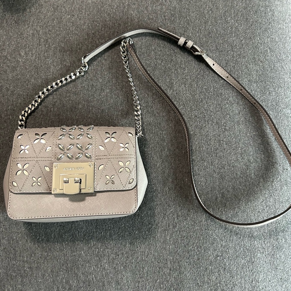 Michael Kors Crossbody Bag in Grey & Silver